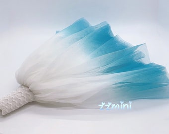 High Quality Handmade Clothes For 11.5'' / 30cm Fashion Doll Dress Gradient Color Blue & White Gown Wedding Dress