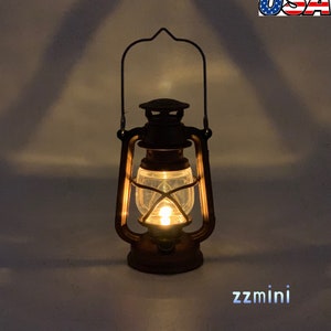 Puppenhaus Miniatur Tisch Laterne LED Licht Lampe Batterie Gebrauch Dekoration