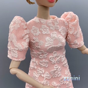 Fashion Doll Dress Pink Flower Little Classical Evening Dress Clothes for 11.5 Doll image 3