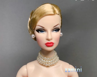 Handmade Fashion Doll Jewelry Set Pearl Earring and Necklace