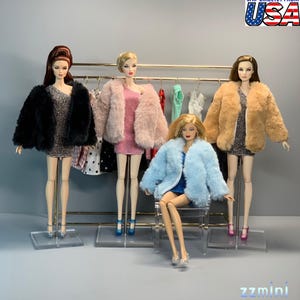Artificial Fur Coat Dress Cloth For 11.5in Fashion Doll Fashion Royalty Integrity Poppy Parker NuFace 1/6