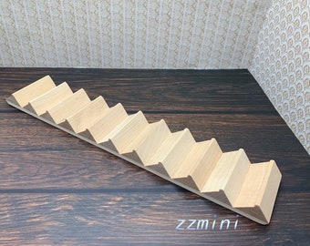 Scala Pieghevole In Legno 5 Gradini Per Casa Delle Bambole – Scala 1:12 – Miniatura Allessio