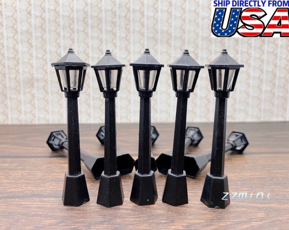 10PCS Dollhouse Miniature 1 12 Scale Street Light Lamp Model Fairy