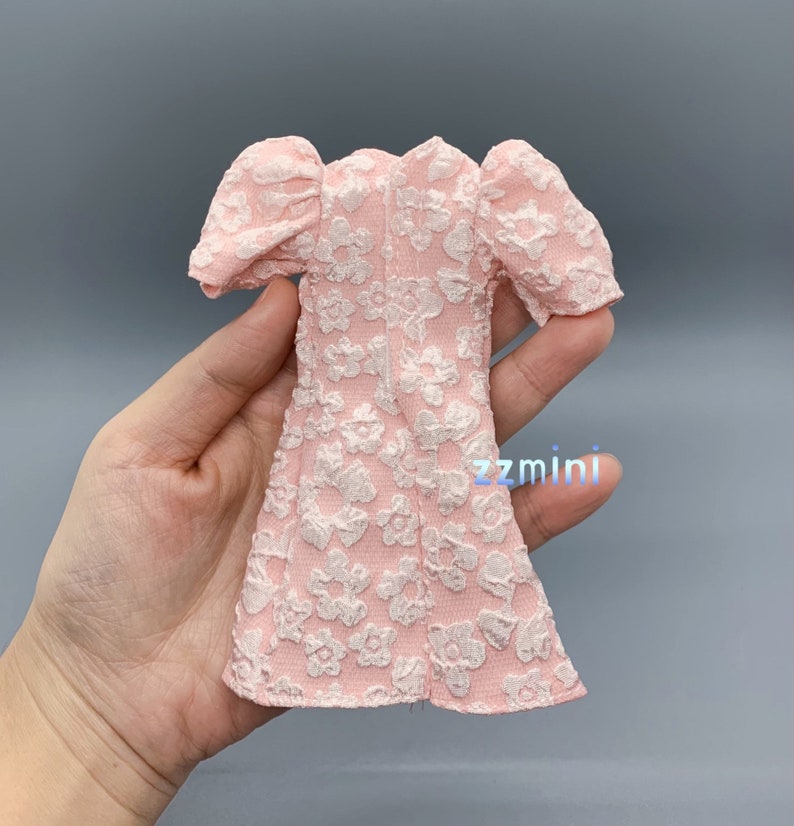 Fashion Doll Dress Pink Flower Little Classical Evening Dress Clothes for 11.5 Doll image 6