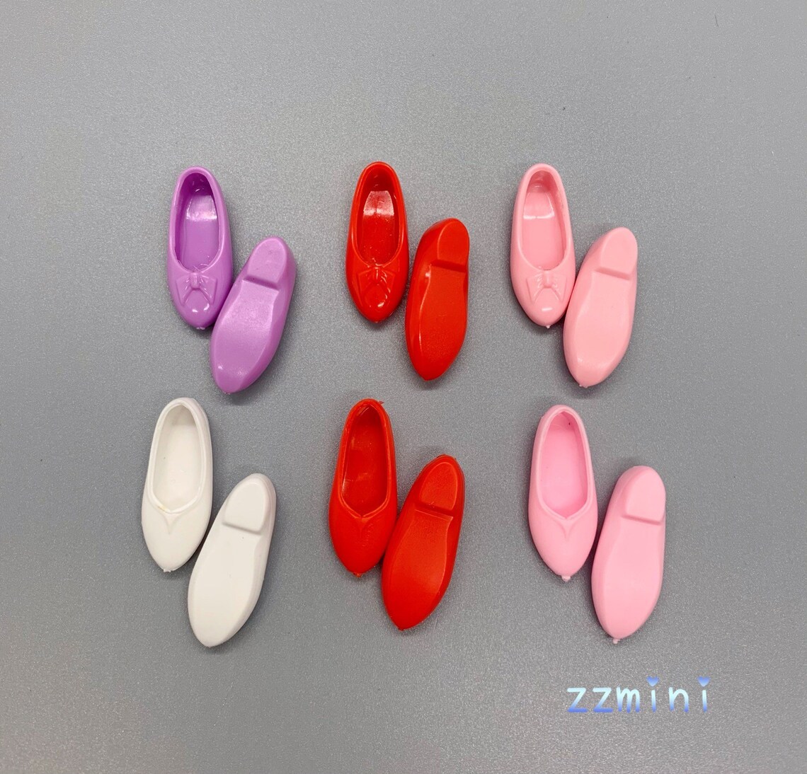 Fashion Doll Curvy Flat Foot Shoes White Red Pink Purple Shoes | Etsy