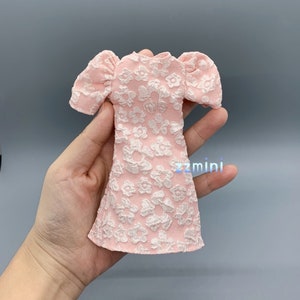 Fashion Doll Dress Pink Flower Little Classical Evening Dress Clothes for 11.5 Doll image 4