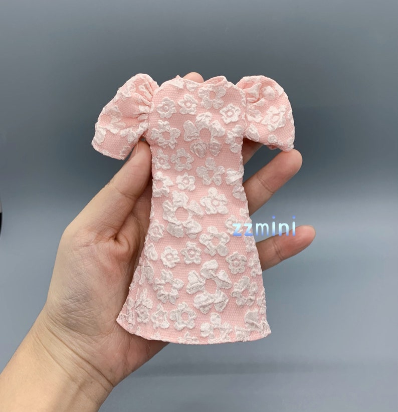 Fashion Doll Dress Pink Flower Little Classical Evening Dress Clothes for 11.5 Doll image 4