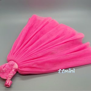 Rose Pink Wedding Dress for 11.5inch Fashion Doll Long Evening Dress 1/6 Clothes with free Head Veil