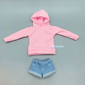 Handmade Pink Hoodie For 11.5inch Fashion Doll Princess Top Doll Clothes 1/6 Toy