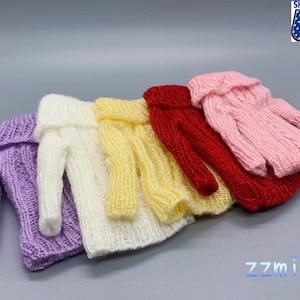 Handmade Clothes For 11.5in Fashion Doll Knitted Warm Miniature Sweater Ken High Collar