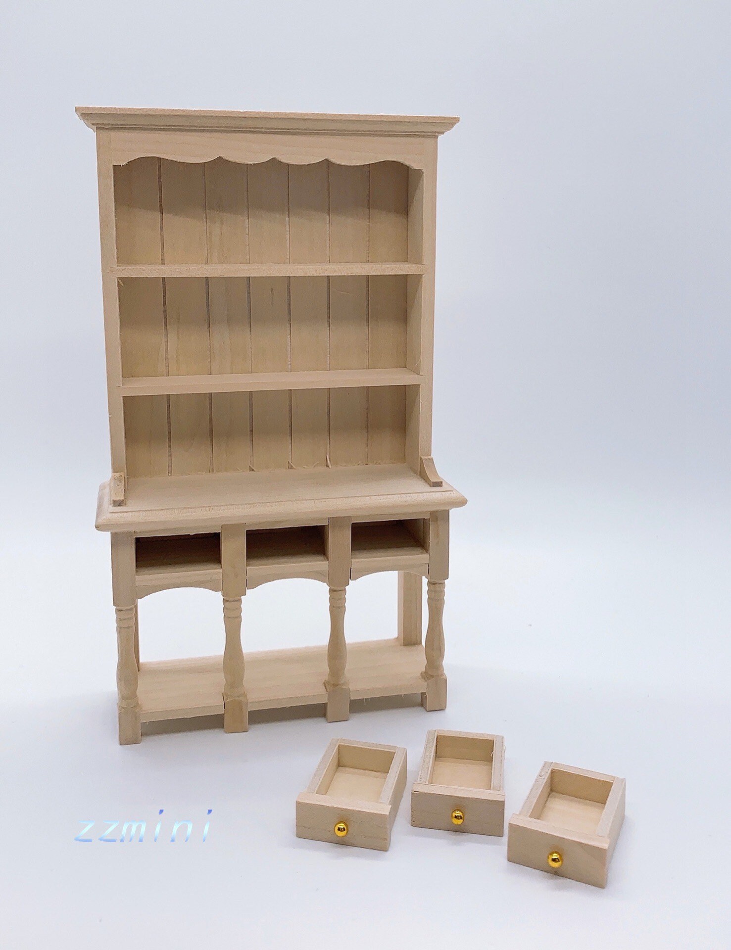 1/12 Casa de muñecas miniatura 3 cajón armario sin terminar | Etsy