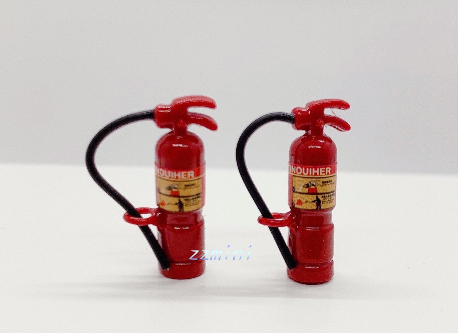 1:6 Scale Miniature Fire Extinguisher With Mounting Bracket – MYSCALEDOLL Metal Accessory