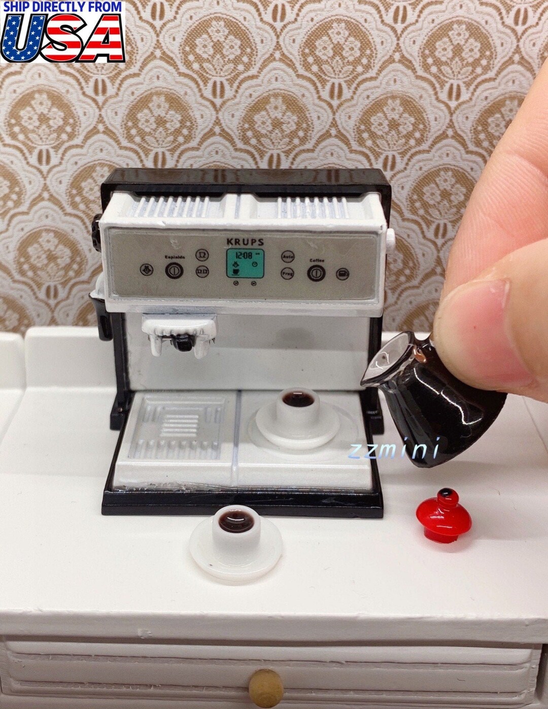 ドールハウスミニチュア 1:12 キッチン エスプレッソ コーヒーメーカー