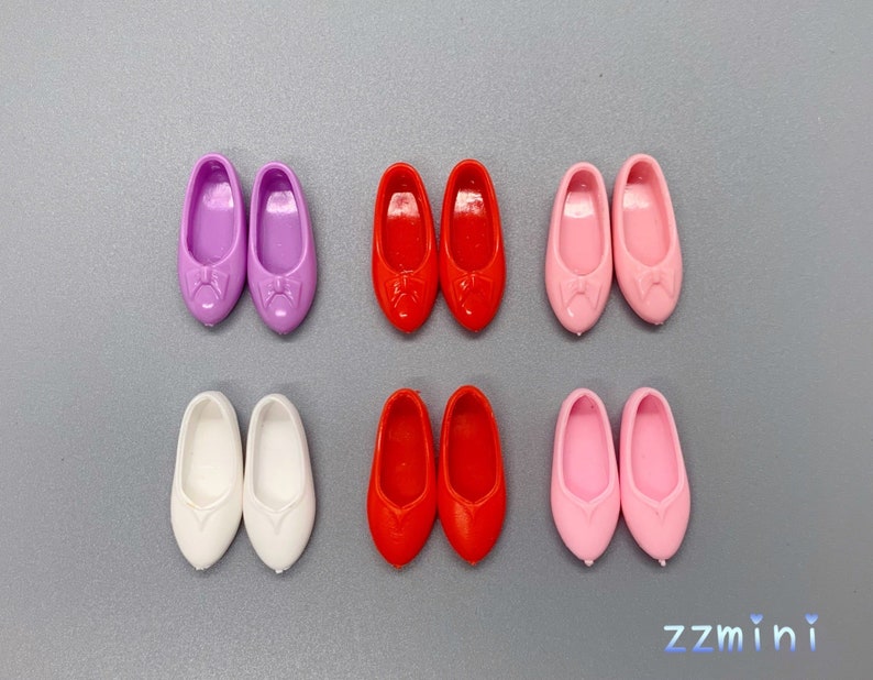 Fashion Doll Curvy Flat Foot Shoes White Red Pink Purple Shoes - Etsy