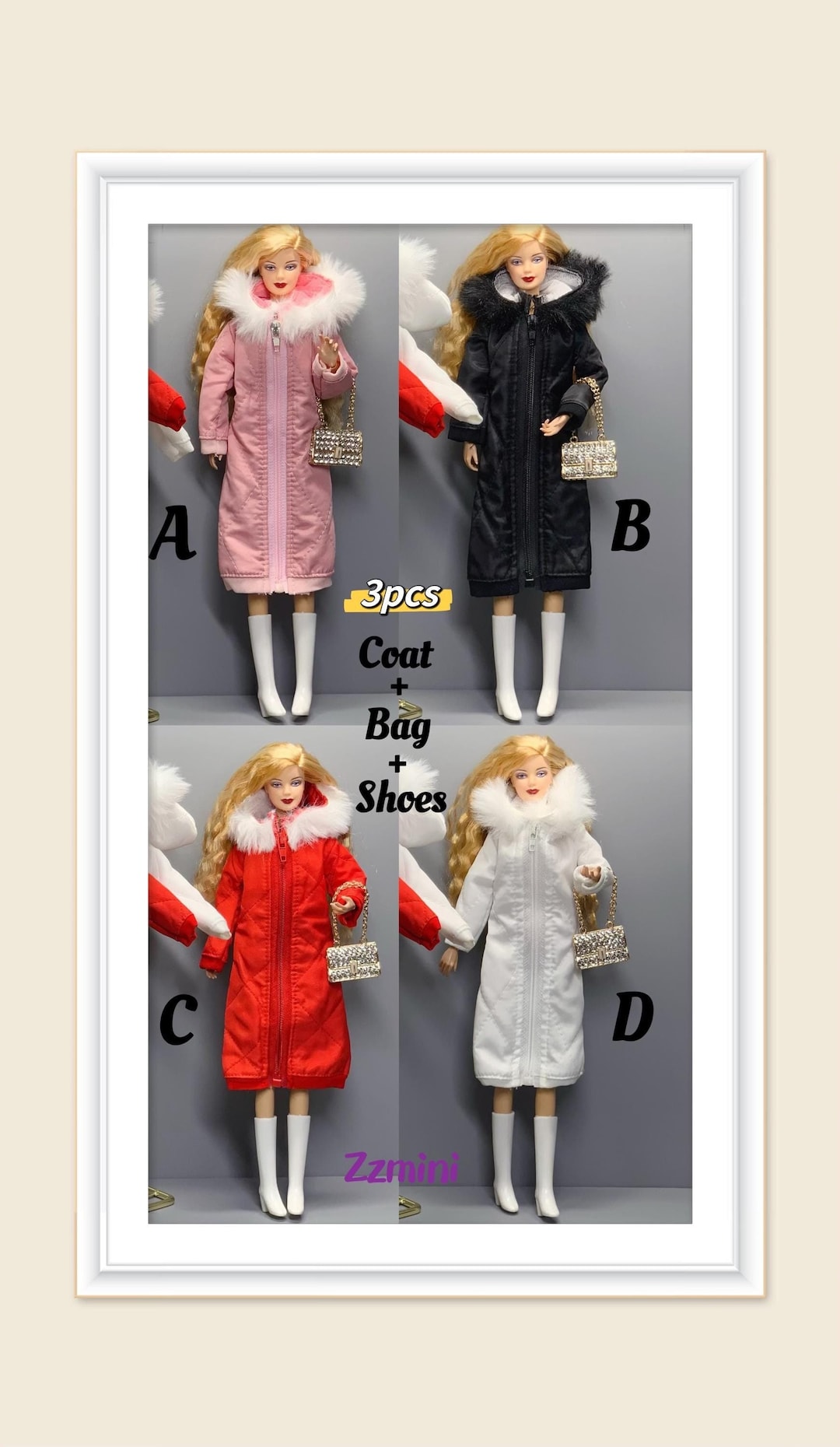 Vestiti Per Bambole NK Set 1/6 Cappotto Per Bambola Di Moda