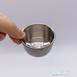 Dollhouse Miniature Stainless Steel Real Mini Cooking Baking Cake Round Pan Cooking Supply Utensils Can Cook Real Mini Food image 5