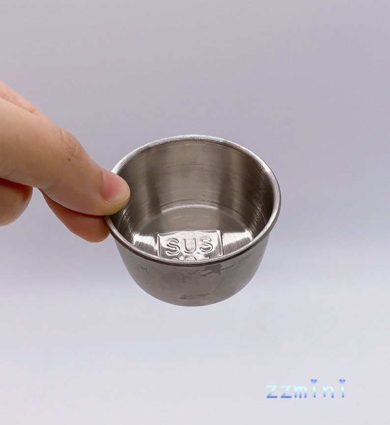 Dollhouse Miniature Stainless Steel Real Mini Cooking Baking Cake Round Pan Cooking Supply Utensils Can Cook Real Mini Food image 5