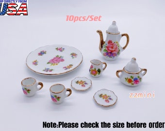 Kisangel Miniature Tea Set 5Pcs - Alloy Dollhouse Accessories For DIY Crafts & Pretend Play