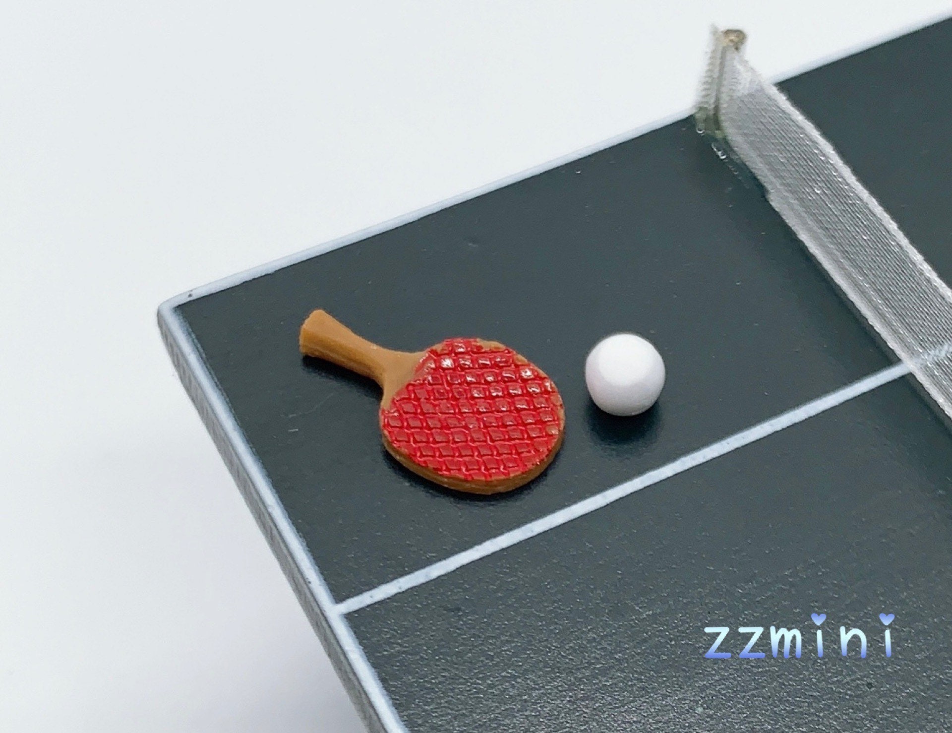 Miniature Ping Pong Table Paddle Set Sport Miniatures 