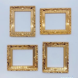 4PCS Frames Dollhouse Miniature Pictures Photo Frames For Decoration Art Wall Picture