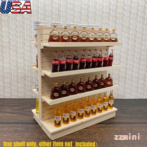 1/12 Dollhouse Miniature Supermarket Wooden Shelves Furniture Mini Drink Food Display Toy Accessories High Quality!!!