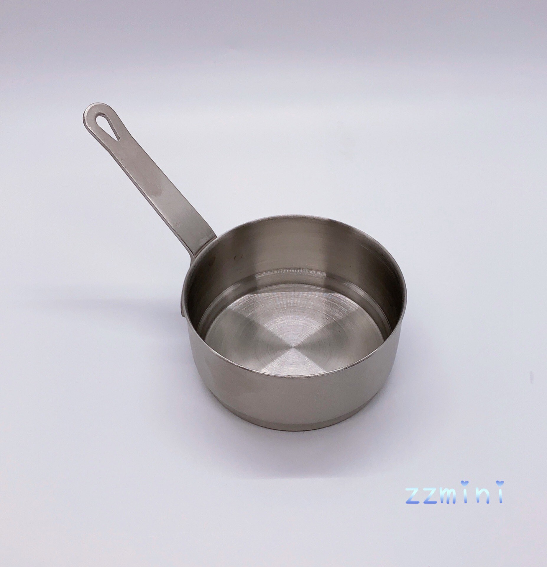 Dollhouse Miniature Stainless Steel Pot Real Mini Cooking