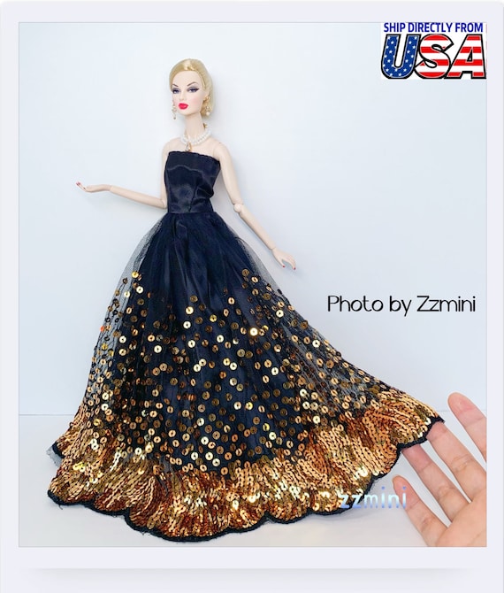 Black Wedding Dress for 11.5inch Fashion Doll Princess Long Evening Dresses  1/6 Doll Clothes - Etsy