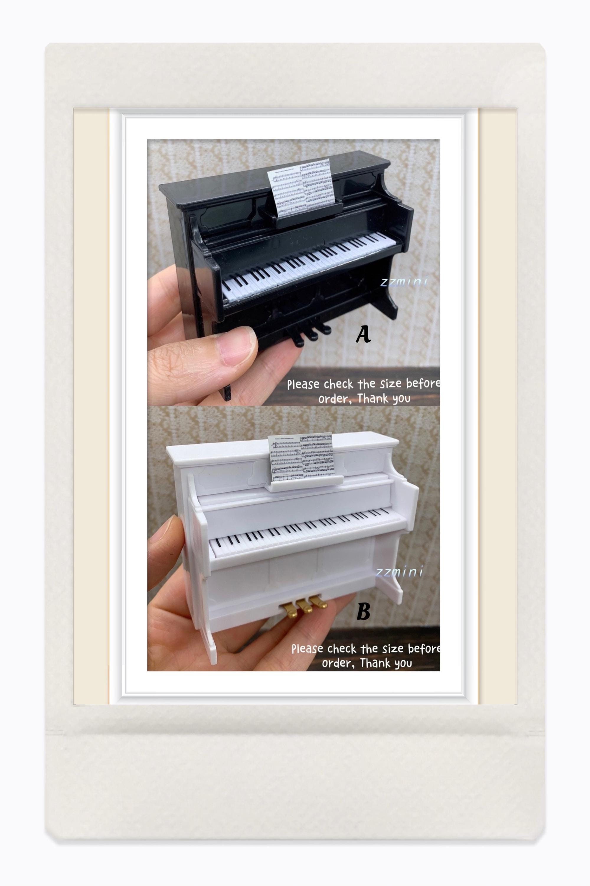 1:12 Dollhouse Miniature Piano with Music Stool with free music book score