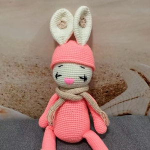 Hand Crocheted lovely rabbit holiday gift doll
