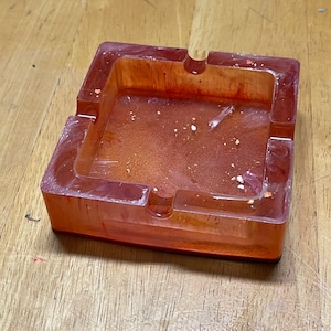 Crystal Amber Ashtray