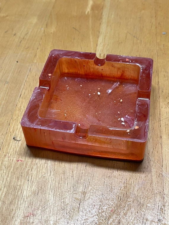 Crystal Amber Ashtray