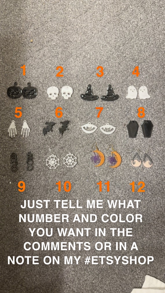 Halloween Resin Earrings