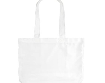 white polyester tote bags