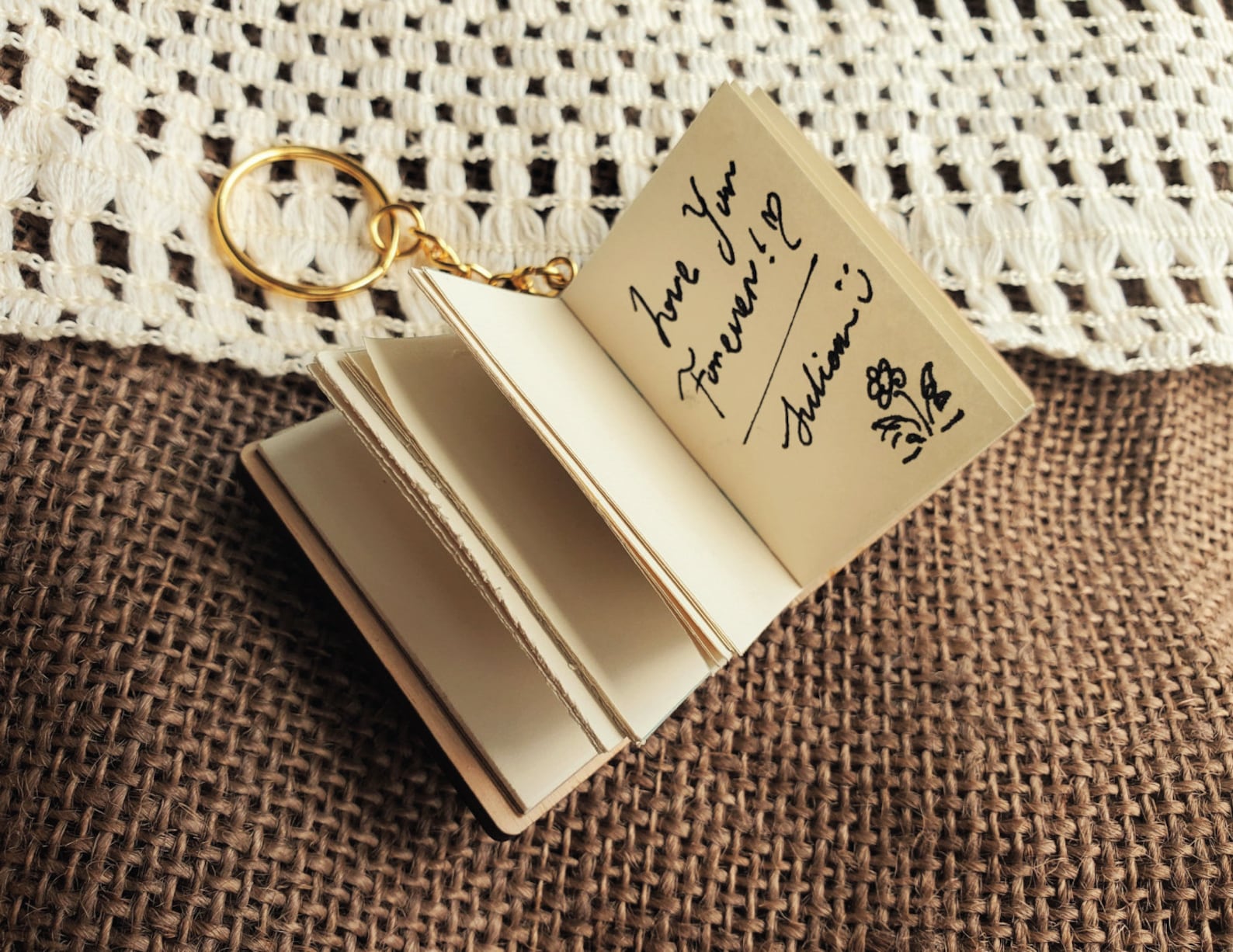 Personalized Mini Book Keychain Custom Name Mini Book Etsy