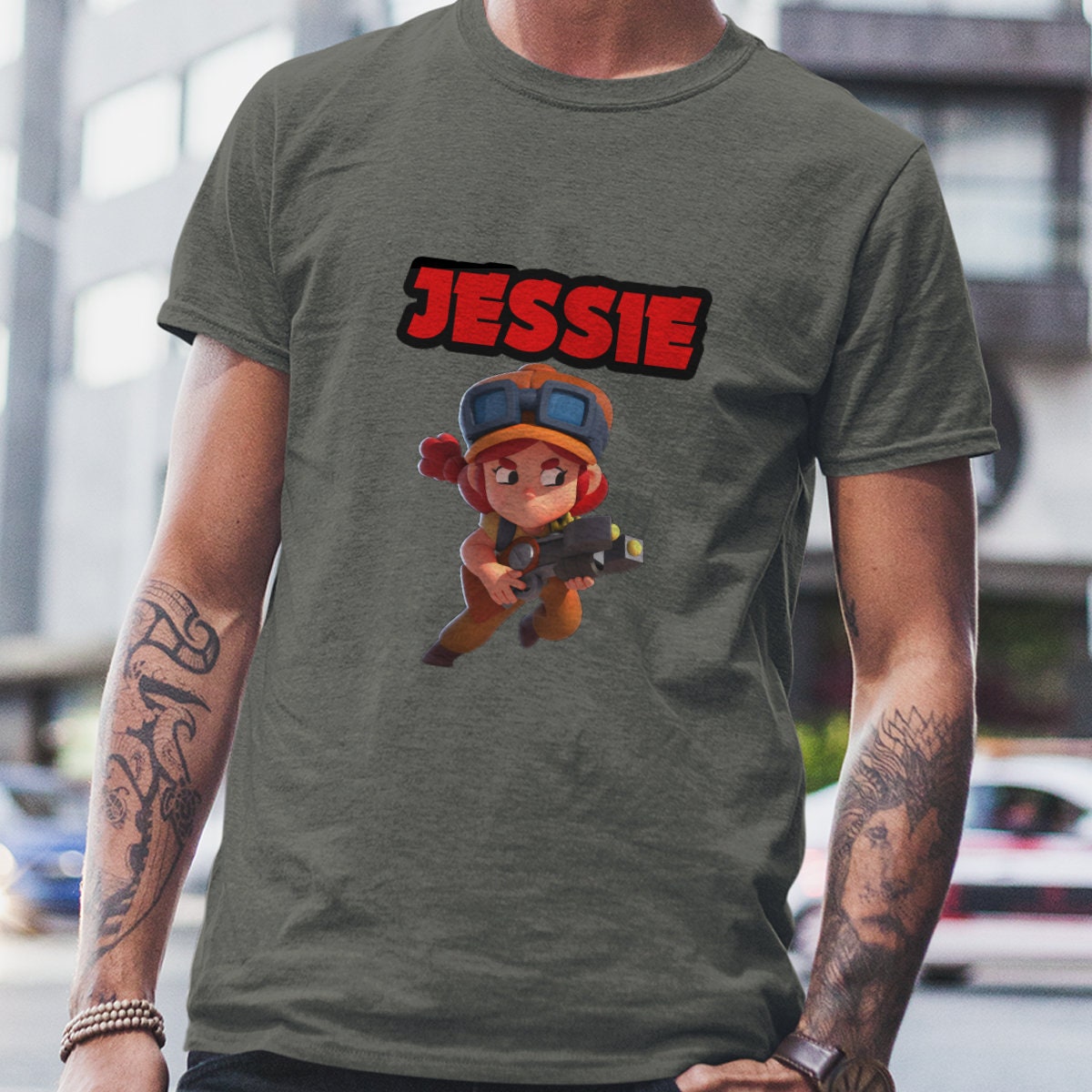 Brawl Stars Jessie Clay T Shirt Hoodie Sticker Classic T Shirt Etsy - adult jessie brawl stars
