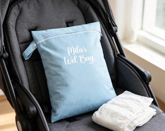 Custom Name Printed Waterproof Storage Bag,Waterproof Pool Bag,Waterproof Daycare Pouch,Spare Clothes Bag,Baby Pouch,Diaper Bag Organizer