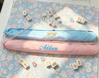 Custom Name Printed Mahjong Mat Bag,Custom Mahjong Mat Storage Case,Mahjong Mat Carrying Bag with Adjustable Straps,Mahjong Club Mat Bag