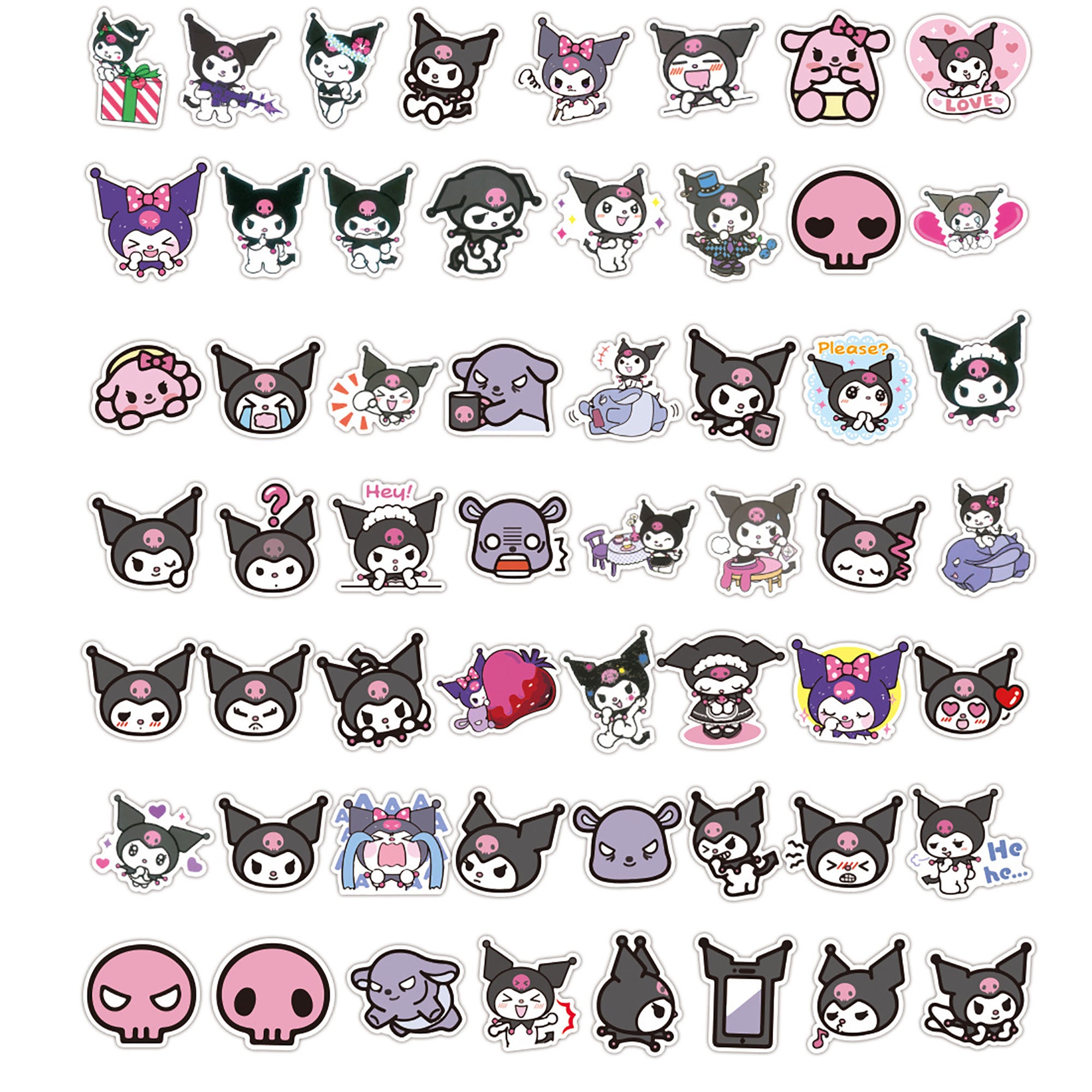 102 Pegatinas lindas de graffiti Kuromi pegatinas de anime Etsy