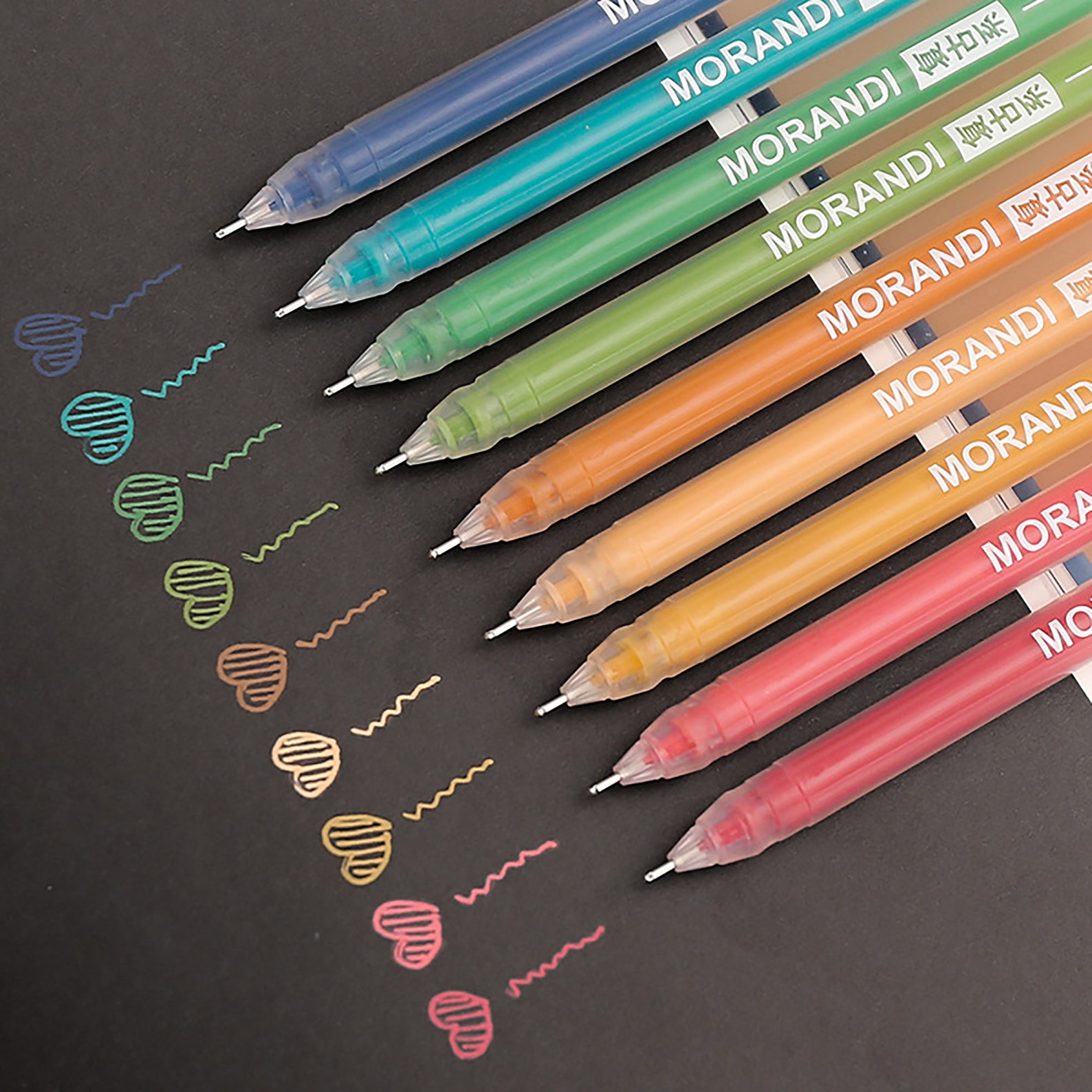 9 Sets Of Morandi Color Gel Pens Retro Pocket Pen SetKawaii Etsy