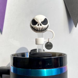 Spooky Ghost Skull Straw Topper for Tumbler,Tumbler Straw Cover,Halloween Party Favor,Halloween Theme Tumbler Accessories,Halloween Gift