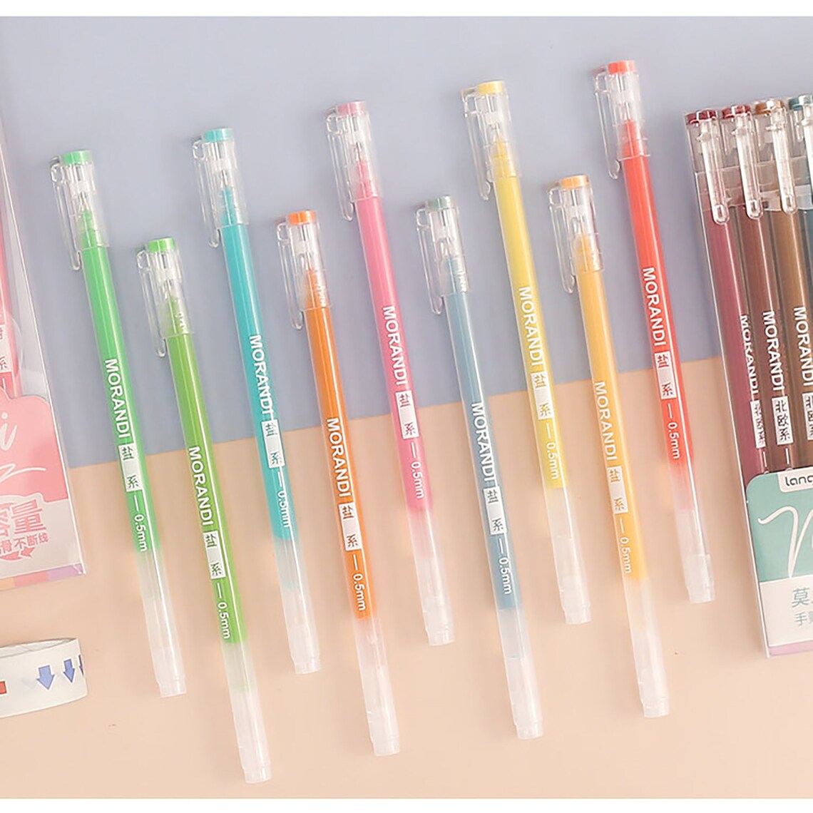 9 Sets of Morandi Color Gel Pens Retro Pocket Pen Setkawaii Etsy Finland