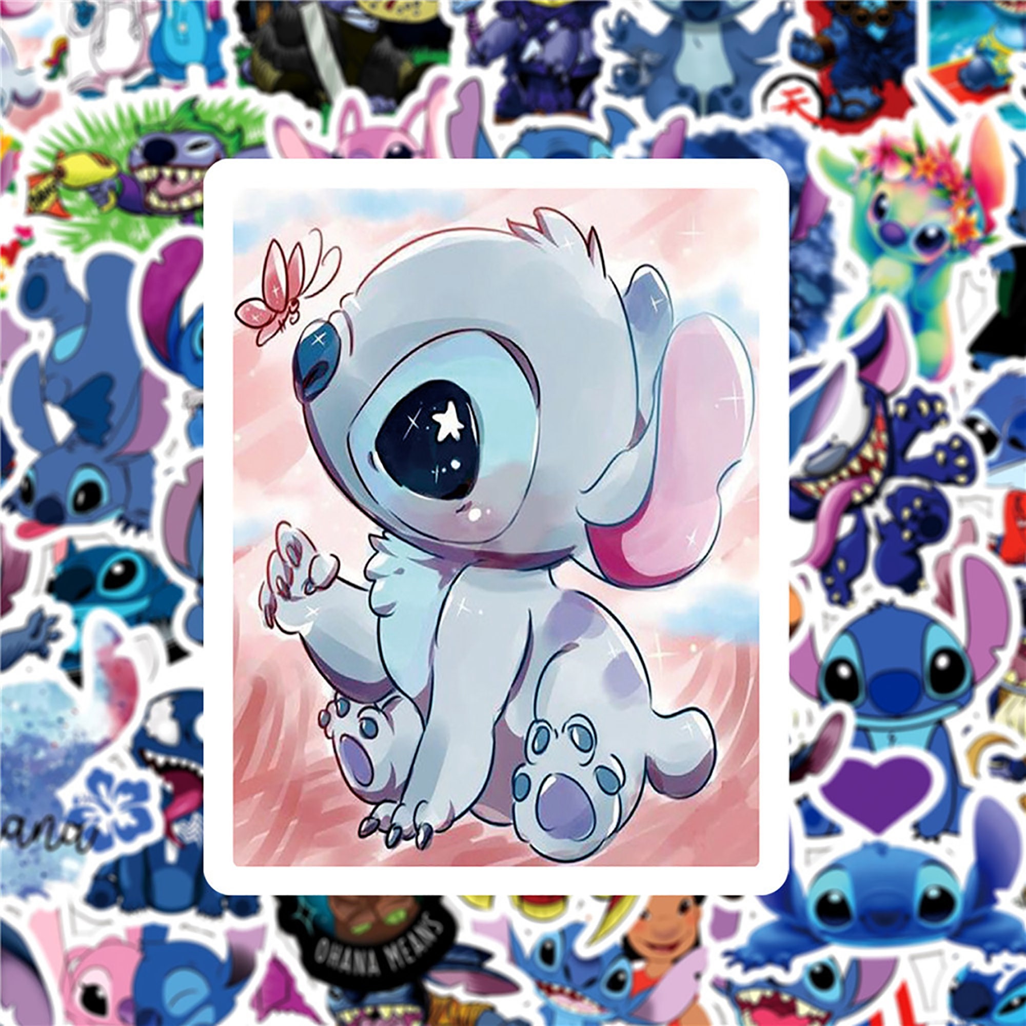 50 Star Baby Stitch Stickers Cute Cartoon Character Stitch | Etsy