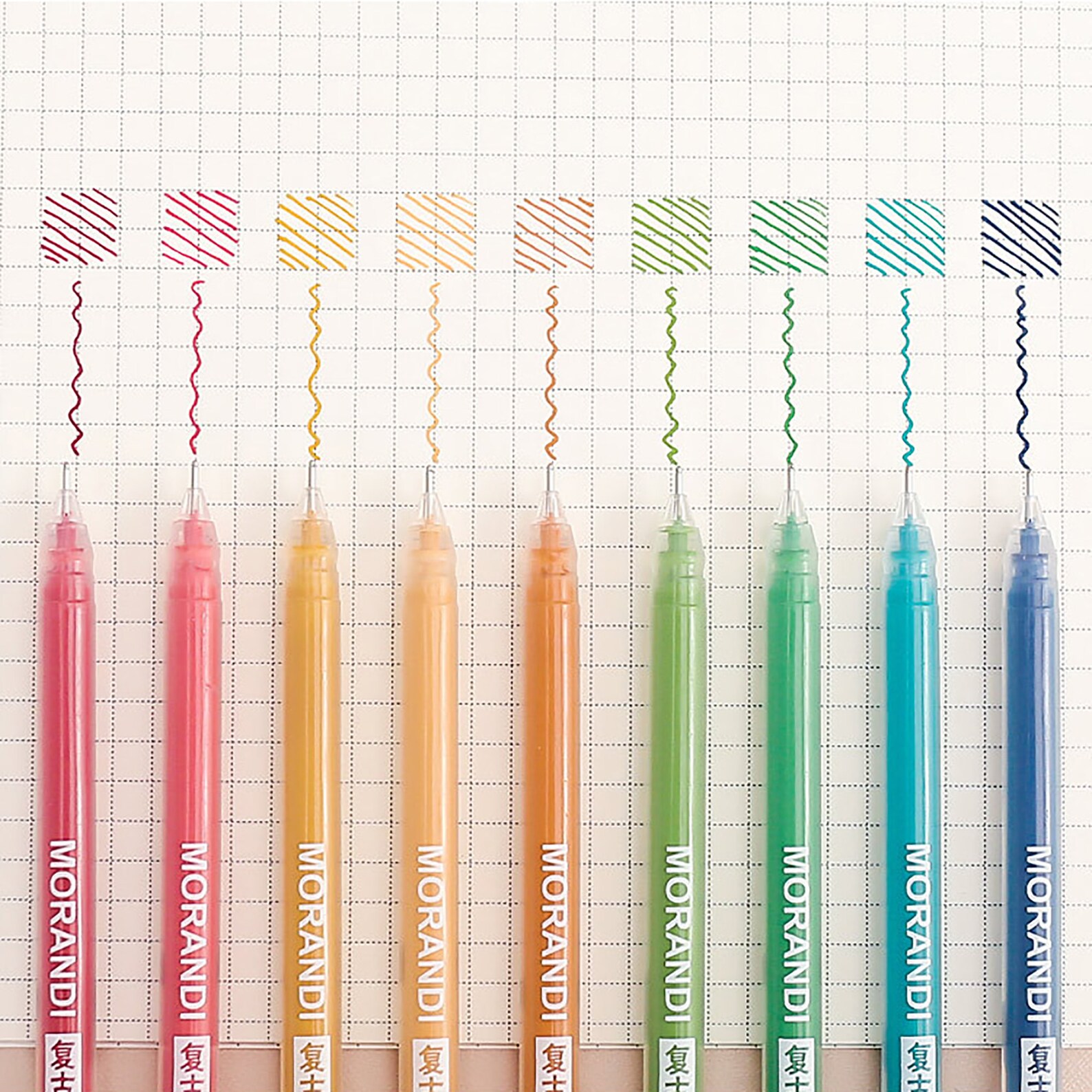 9 Sets of Morandi Color Gel Pens Retro Pocket Pen Setkawaii Etsy