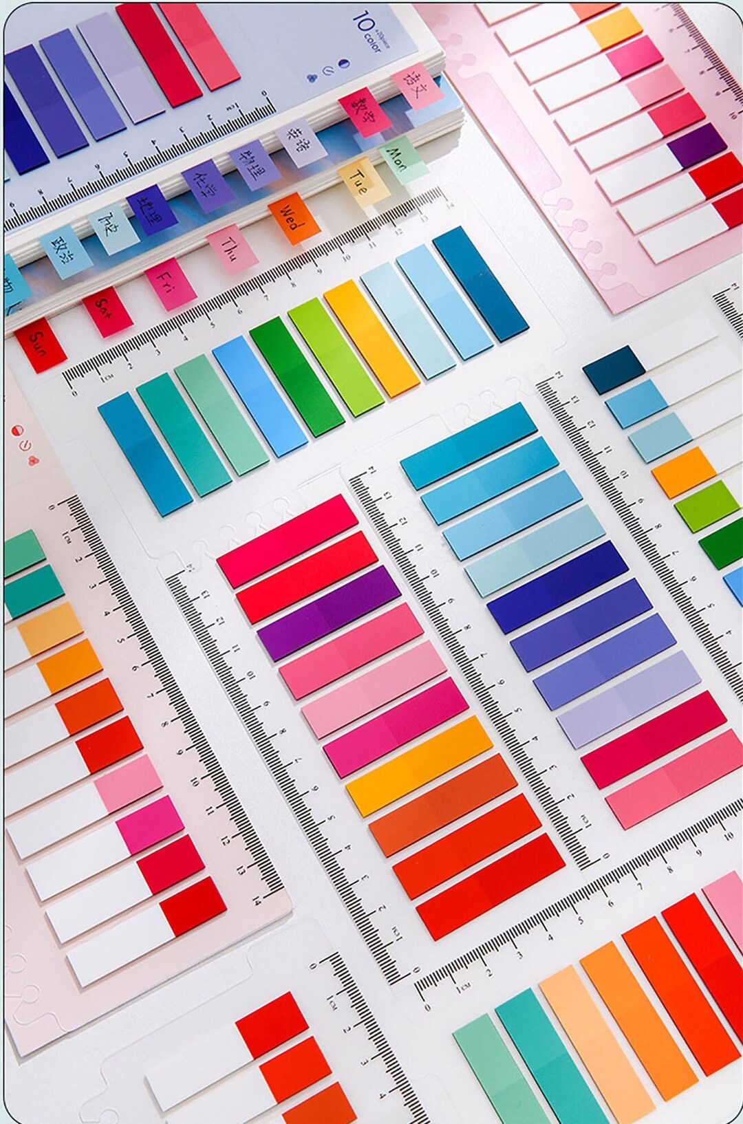 Colorful Candy Color Index Sticky Notes,200 Sheets PET Translucent ...