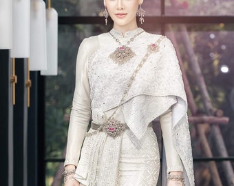 Luxury Thai Chakri Wedding Dress Traditional Thai/laos Dress - Etsy