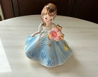 Vintage Collectible Porcelain Josef Birthstone Doll Figurine October "Opal"