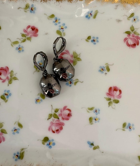 Vintage Givenchy Ruby Red Crystal Drop Earrings G… - image 6