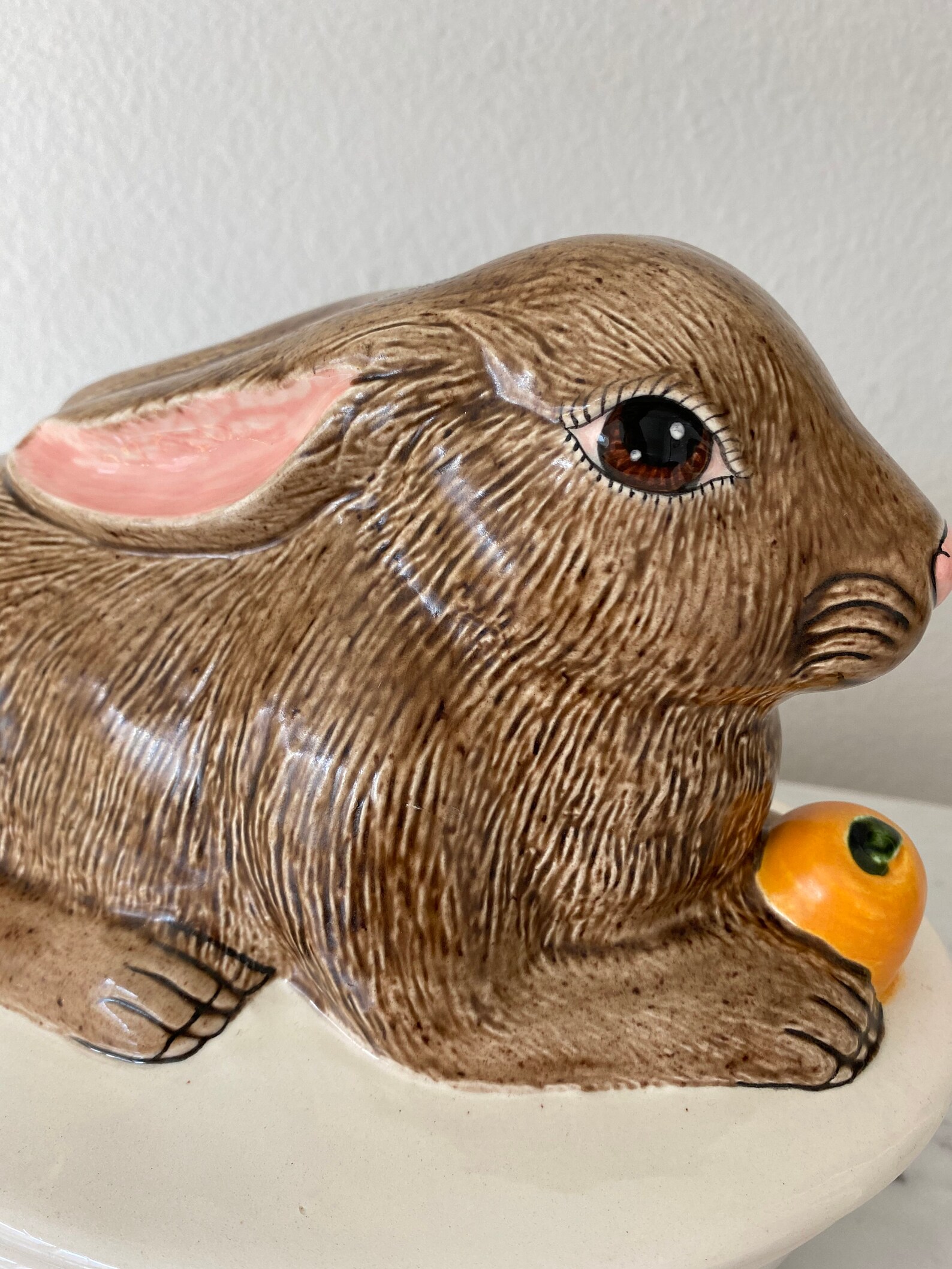 Vintage One of a Kind Ceramic Bunny Dish With Lid Etsy