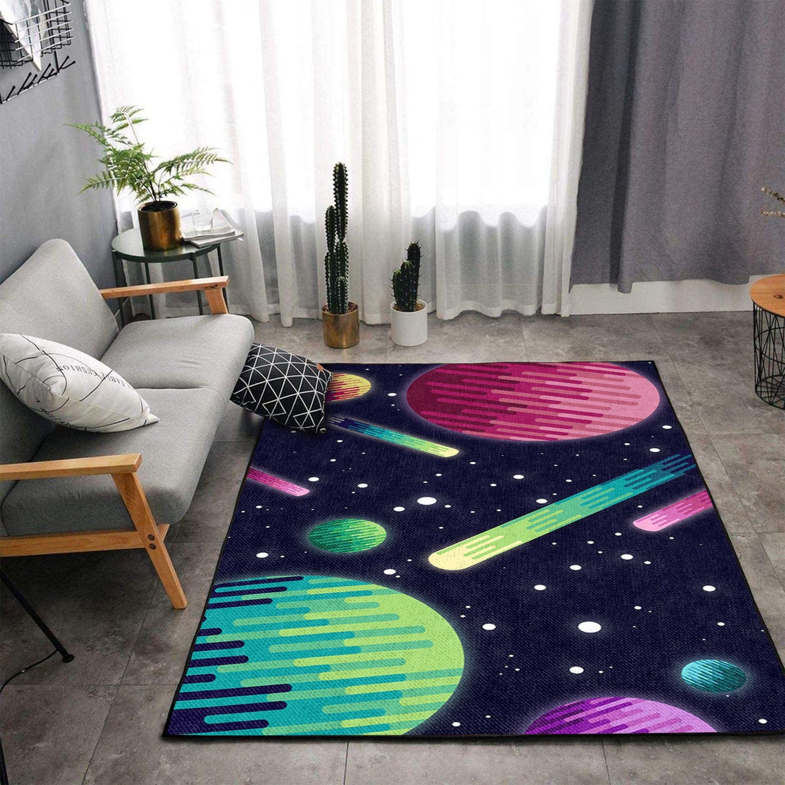 Galaxy Area Rug Astronaut Nasa Sky Space Galaxy Carpets Etsy