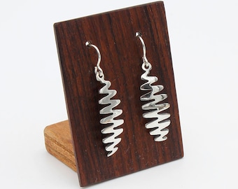 Handmade Zigzag Earrings in sterling silver 925 - Modern Author's Jewelry - Original jewelry - Limited Edition - Handmade